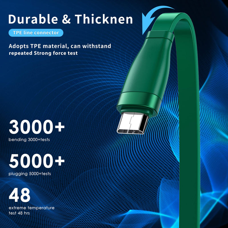 [Australia - AusPower] - CAFELE Multi Charging Cable, Universal Retractable Phone Chargers Cord with Type C/Micro USB/I Port for Samsung Galaxy,Google Pixel, Tablets, 3A Total,3.3FT, Compact for Car/Business/Travel Green 
