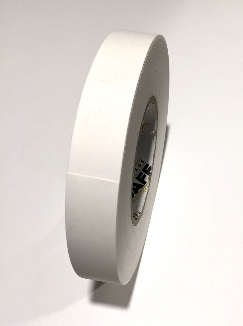[Australia - AusPower] - Gaffers Tape - White 1 Inch by 60 Yards - Main Stage Gaff Tape - Easy to Tear, Matte Non-Reflective Finish 