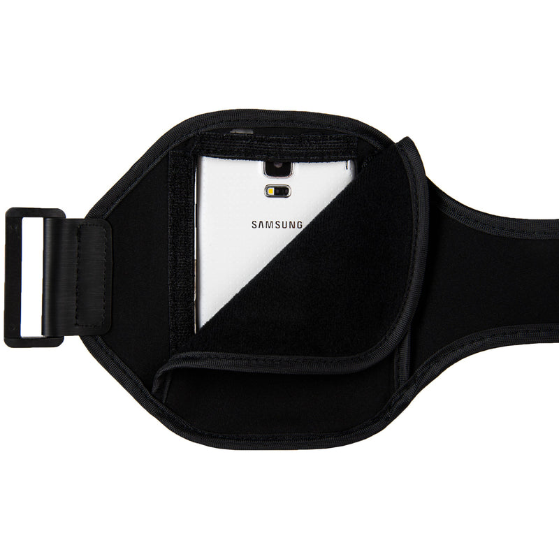 [Australia - AusPower] - SumacLife Nylon Neoprene Large Size Smartphone Armband with Headphone Strap - Retail Packaging - Black 