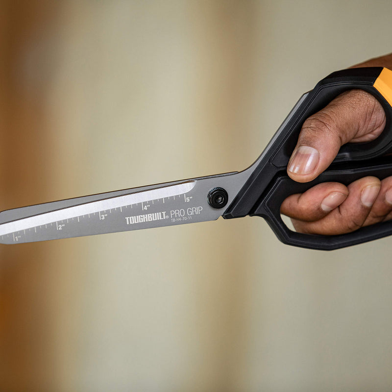 [Australia - AusPower] - ToughBuilt - Pro Grip Jobsite Scissors - 5 in Titanium Coated Stainless Steel Blades - (TB-H4-70-11) 