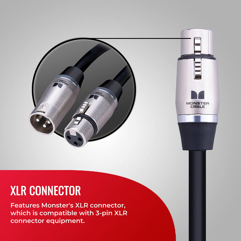 [Australia - AusPower] - Monster Prolink Performer 600 Microphone Cable - Engineered with Custom Monster XLR Connectors, Microfiber Dielectric, Duraflex Jacket, and Carbon Polymer Shielding, 5 ft. Cable 