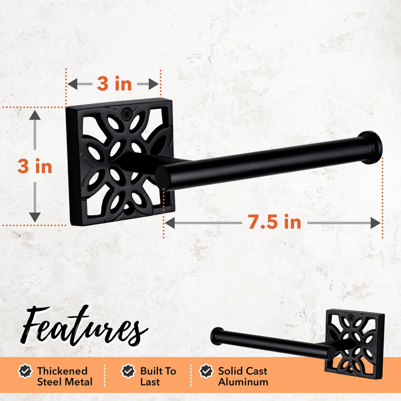 [Australia - AusPower] - Autumn Alley Black Toilet Paper Holder - Modern Black Toilet Paper Holder Wall Mount, Toilet Paper Roll Holder for Bathroom Rustproof Modern Unique Style 