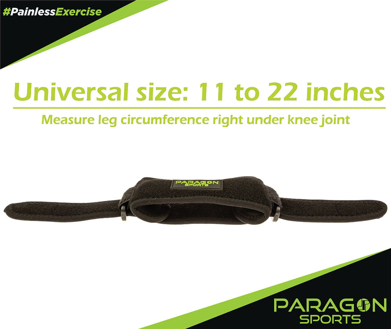 [Australia - AusPower] - Paragon Sports Patella Knee Strap for Running, Fitness, Stairs Climbing/Adjustable Patellar Tendon Support Band for Basketball, Athletics Pain Relief Brace for Jumper's Knee and Chondromalacia Black 2 pack 
