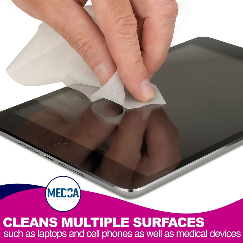 [Australia - AusPower] - Benzalkonium Chloride Towelletes Hand Wipes – (Pack of 200) Chloride Swabs Individual BZK Single-Use Packets by MEDca 5"x6" 