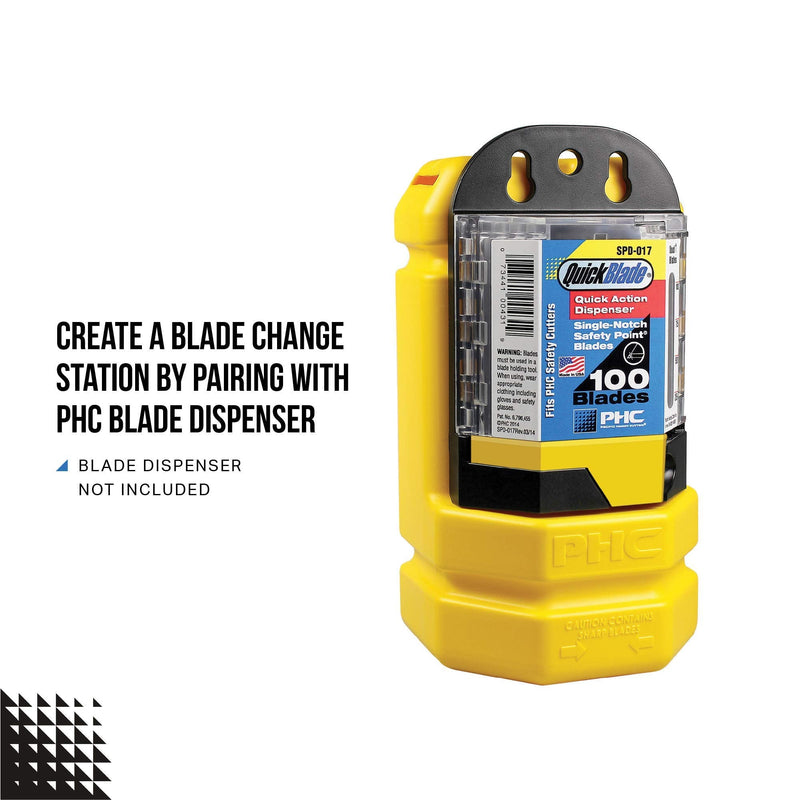 [Australia - AusPower] - Pacific Handy Cutter Blade Bank, Used Razor Blade Disposal with Wall Mount, Safely Dispose of Used Blades, Keep Blades Out of Trash Bags, Off of Floors, and Away from Other Hazardous Locations, Yellow (BH00206) 