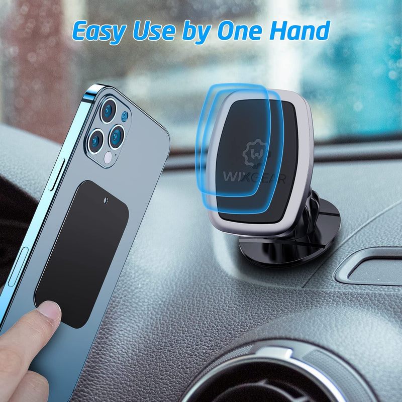 [Australia - AusPower] - WixGear Universal Stick On Swivel Mount (2 Pack) Dashboard Magnetic Phone Holder for Car, Phone Mount for Car for Cell Phones and Mini Tablets with Fast Swift-snap (New Upgraded Swivel Stick On Mount) 