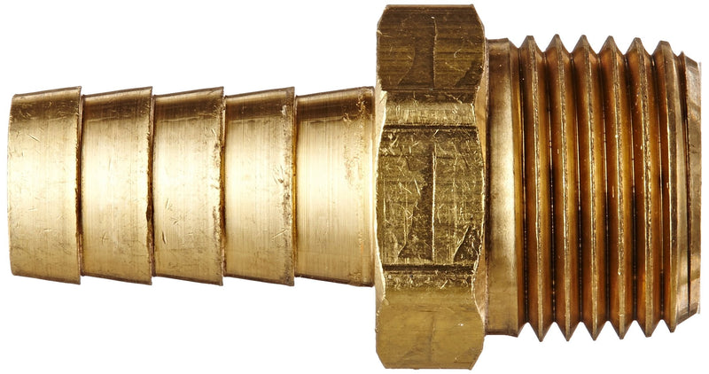 [Australia - AusPower] - Anderson Metals - 57001-0808 57001 Brass Hose Fitting, Adapter, 1/2" Barb x 1/2" NPT Male Pipe 