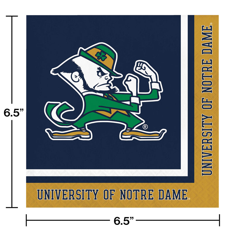 [Australia - AusPower] - Creative Converting University of Notre Dame Napkins, One Size, Gold/Navy 