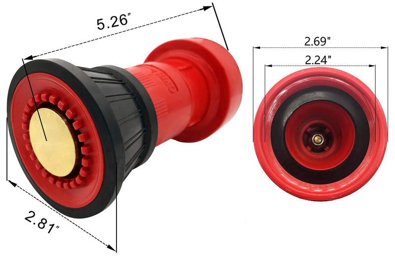 [Australia - AusPower] - Happy Tree 2" NPSH Fire Hose Nozzle Thermoplastic Fire Equipment Constant Flow Fog Nozzle 2"NPSH 