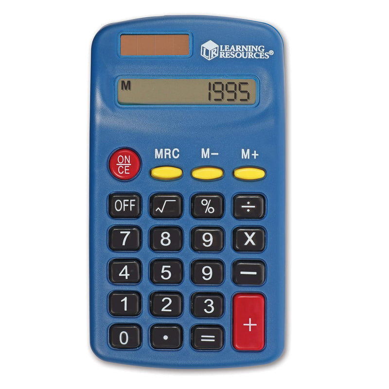 [Australia - AusPower] - Learning Resources Primary Calculator - 10 Pieces, Ages 3+ Basic Solar Powered Calculators, Teacher Set of 10 Calculators, School Supplies 