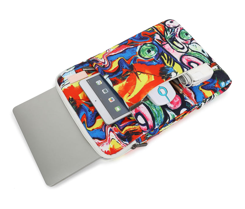 [Australia - AusPower] - SANFAN 360° Protective Laptop Sleeve Case Bag with 2 Pockets,Laptop Cover with Handle and Luggage Strap for MacBook Pro 16 inch and 15 inch-15.6 inch Laptop (Graffiti) Graffiti 