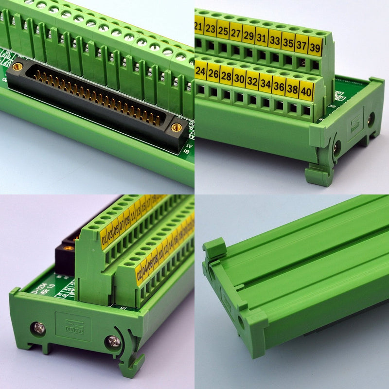 [Australia - AusPower] - Electronics-Salon Compatible XW2B-40F5-P 40Pin Rectangular Connector-Terminal Block Conversion Module, for PLC Wiring. MD-D1234T-1 