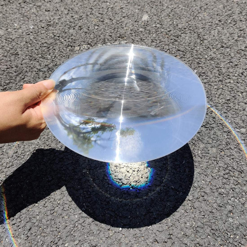 [Australia - AusPower] - Fresnel Lens Magnifier, Diameter 200mm (7.9''), Focal Length 200mm, Acrylic Lens (not Glass), for Physics Classroom,Solar Heating,Magnifiying. (Focal Length 200mm) 