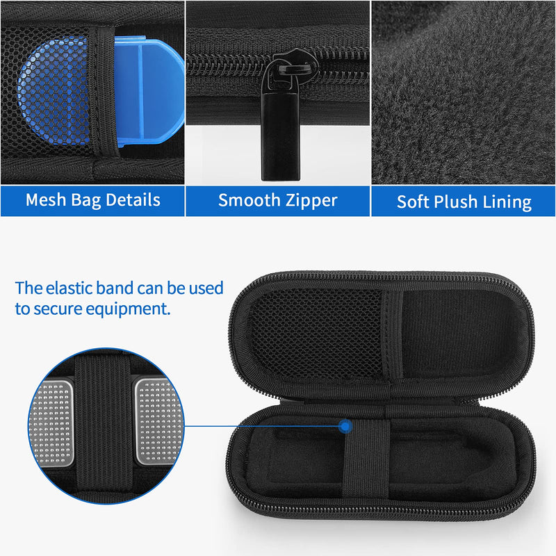 [Australia - AusPower] - YINKE Case for AliveCor kardia Mobile Heart Monitor EKG/Wireless 6-Lead EKG, Travel Case Protective Cover Storage Bag (Black) Black 