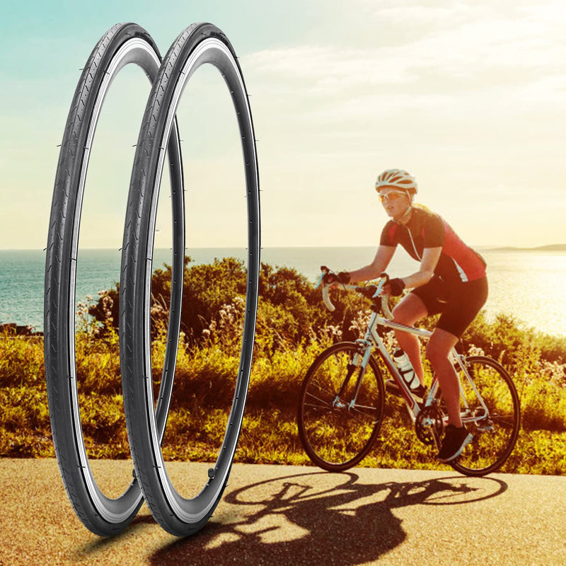 [Australia - AusPower] - Bike Tire 700x23C/25C, Road Bicycle Tire Foldable Replacement, Comfort City Commuter Tires… 700X23 