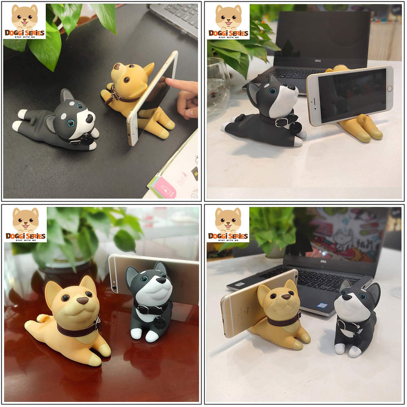 [Australia - AusPower] - Cute Cell Phone Stand for Desk, Dog Phone Holder, Animal Desk Accessories, Angle Adjustable, Mount for iPhone Smartphones and Tablets, Husky 