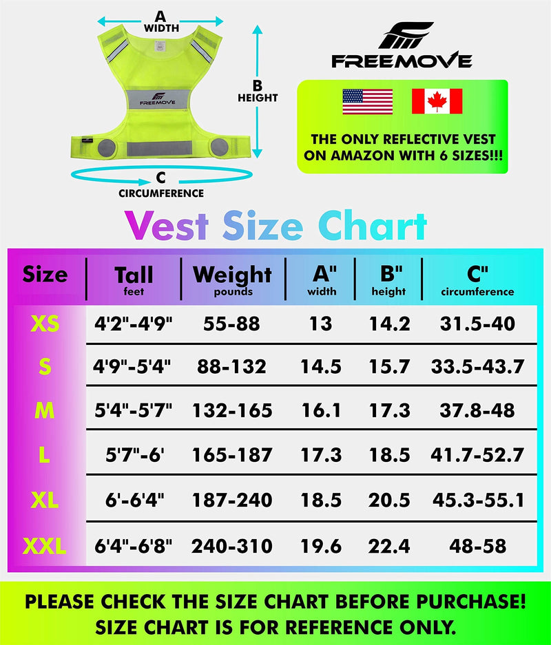 [Australia - AusPower] - Original Reflective Vest Running Gear + 2 Reflective Bands & Bag, Ultralight & Comfy, Running / Walking Safety Vest X-Small 