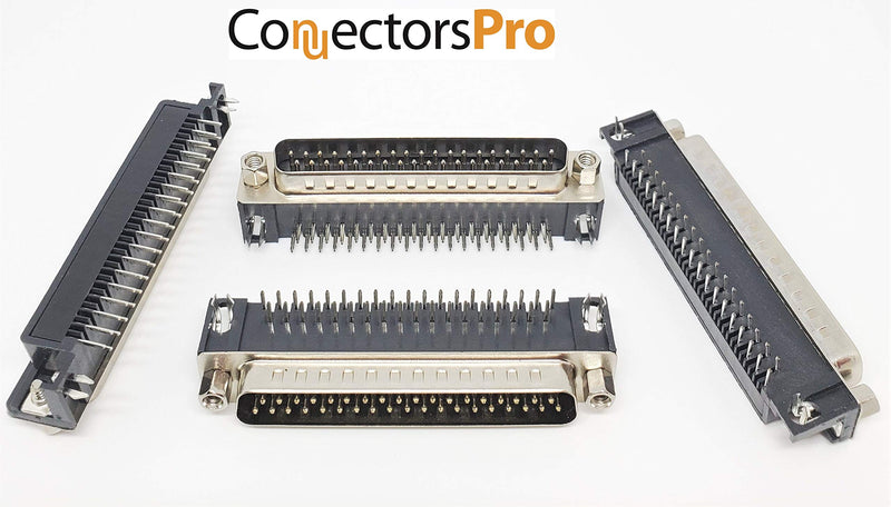 [Australia - AusPower] - Pc Accessories - Connectors Pro 6-Pack DB37 Male Right Angle PCB Mount Connector, D-Sub 37 Pins 90 Degree PC Board DR37 M, 6-PK 