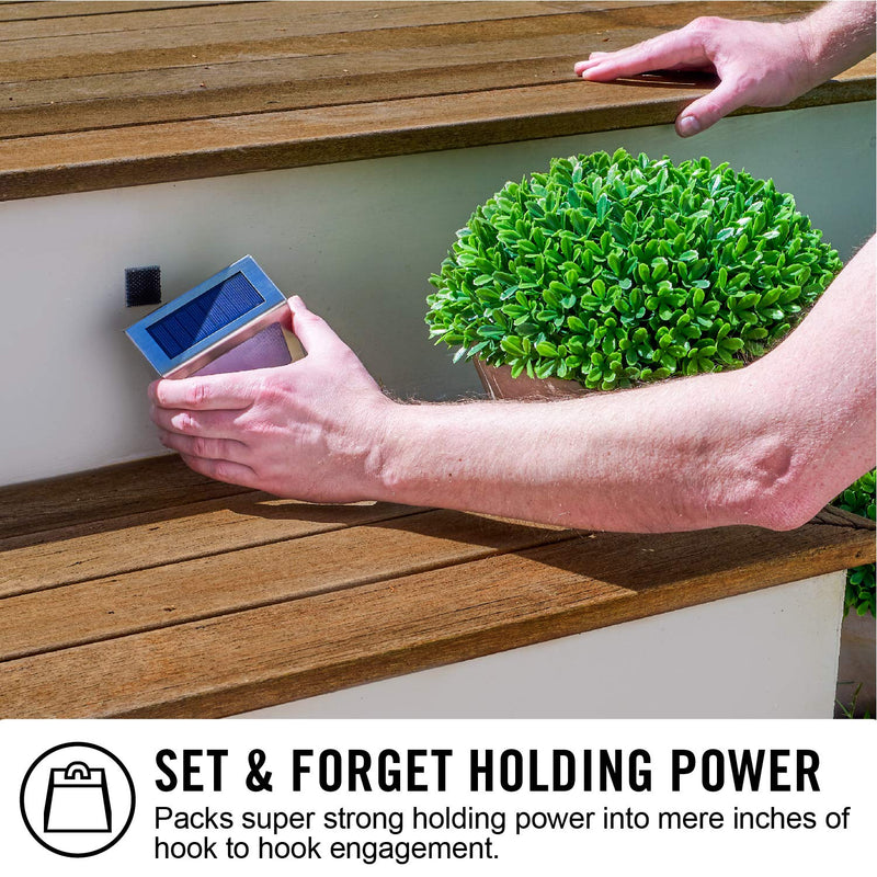 [Australia - AusPower] - VELCRO Brand VEL-30177-USA ALFA-LOK Fasteners | Heavy Duty Snap-Lock Technology | Self-Engaging and Multidirectional Use | Black, 1 inch Squares, 6 Sets 