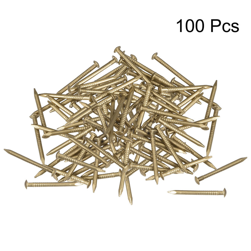 [Australia - AusPower] - uxcell Small Tiny Brass Nails 1.2x15mm for DIY Decorative Pictures Wooden Boxes Household Accessories 100pcs 