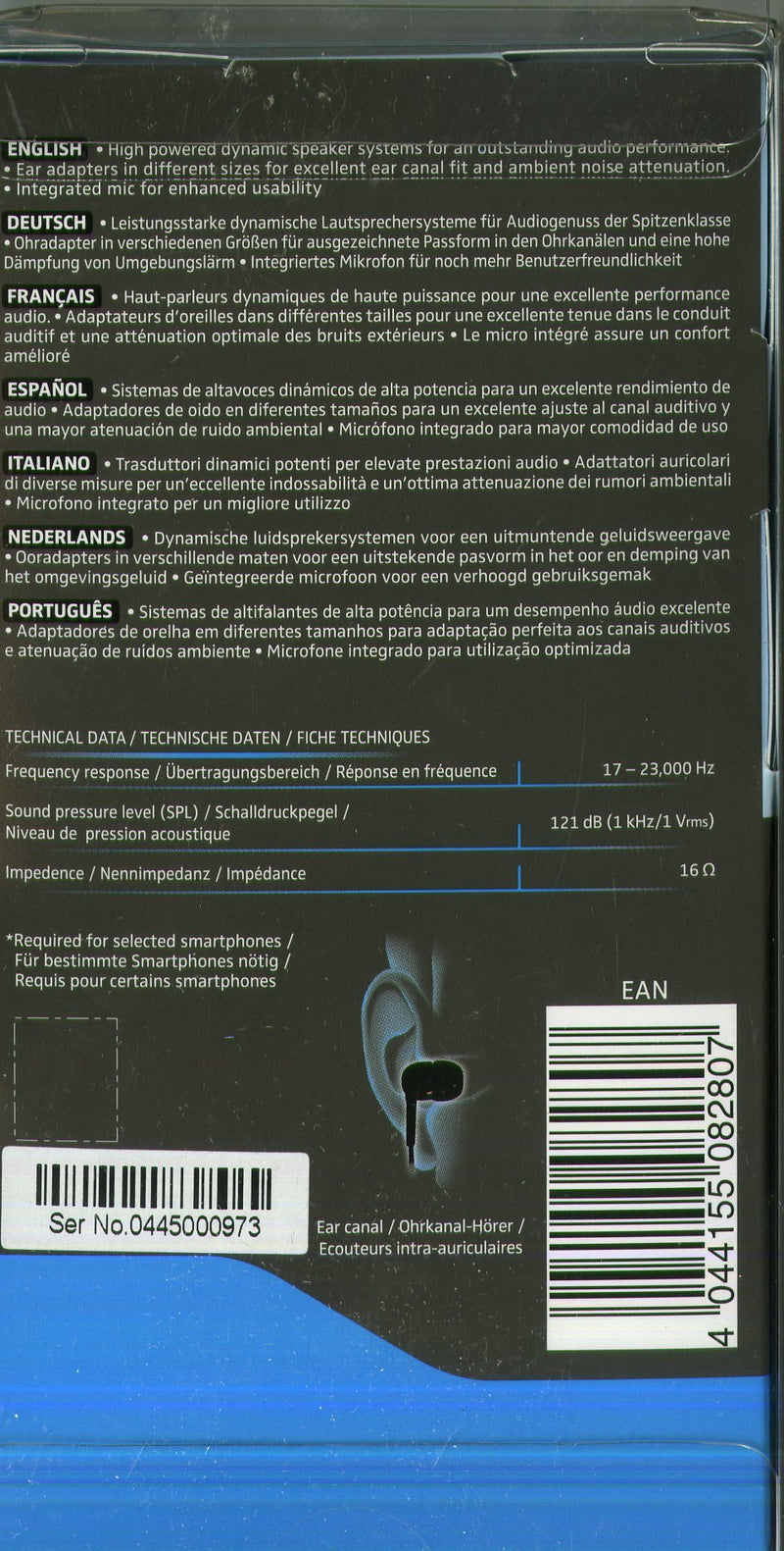 [Australia - AusPower] - Sennheiser CX 275 S Universal Mobile Headset Standard Packaging 