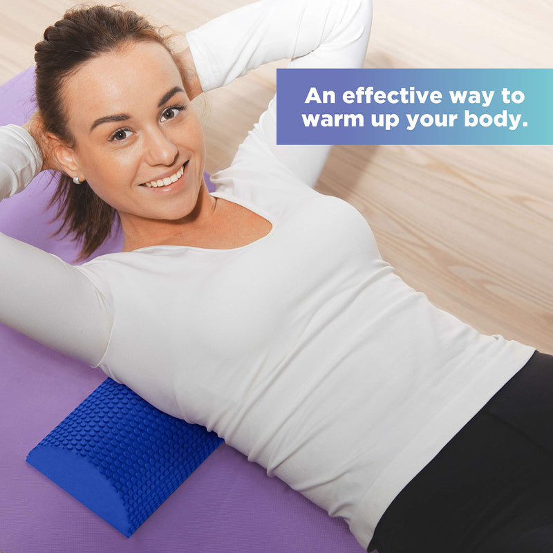 [Australia - AusPower] - Bean Products High-Density EVA Foam Rollers | Deep Tissue Massager | Myofascial Release Textured Bumps | 12” Half Roller | Made in The USA 