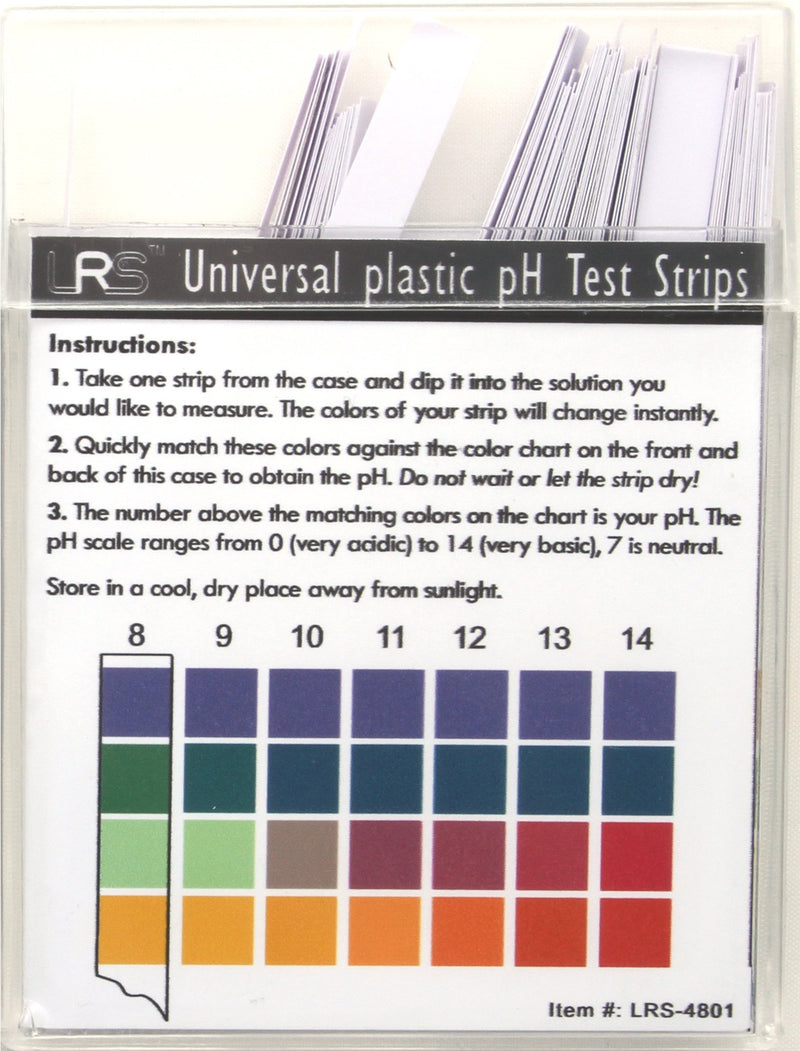 [Australia - AusPower] - Plastic pH Test Strips, Universal Application (pH 0-14), 100 Strips | Saliva | Soap | Urine | Food | Liquids | Water with Soil Testing | Lab Monitoring 100 Count (Pack of 1) 