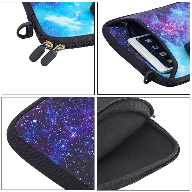 [Australia - AusPower] - RICHEN 14 15 15.4 15.6 inch Laptop Shoulder Bag Messenger Bag Case Notebook Handle Sleeve Neoprene Soft Carring Tablet Travel Case with Accessories Pocket (14-15.6 inch, Galaxy) 14-15.6 inch 