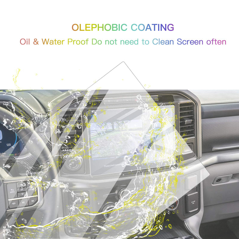 [Australia - AusPower] - Screen Protector Foils for 2021 F-150 F150 SYNC4 12In Navigation Display Tempered Glass 9H Hardness HD Clear LCD GPS Touch Screen Protective Film (Glass Protector) Glass Protector 