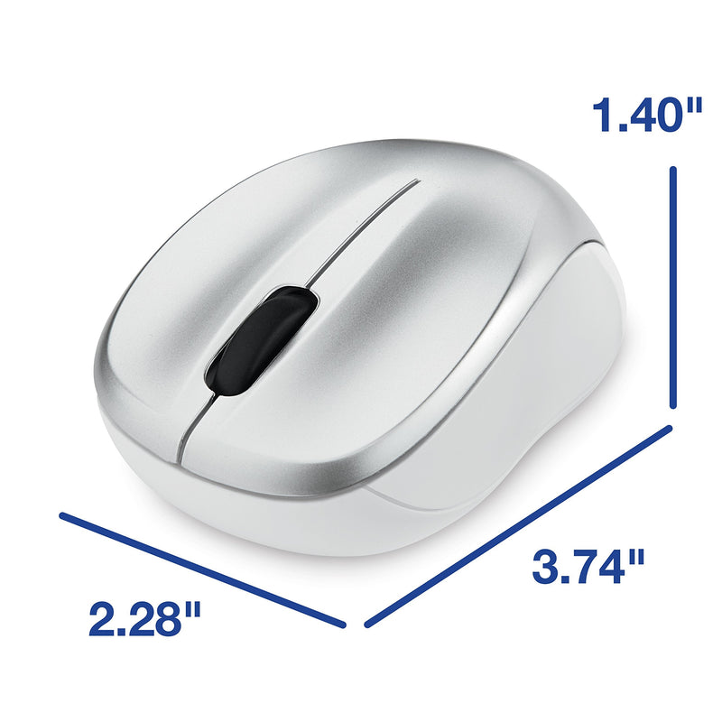 [Australia - AusPower] - Verbatim Silent Wireless Blue LED Mouse - Silver Silver Mouse 