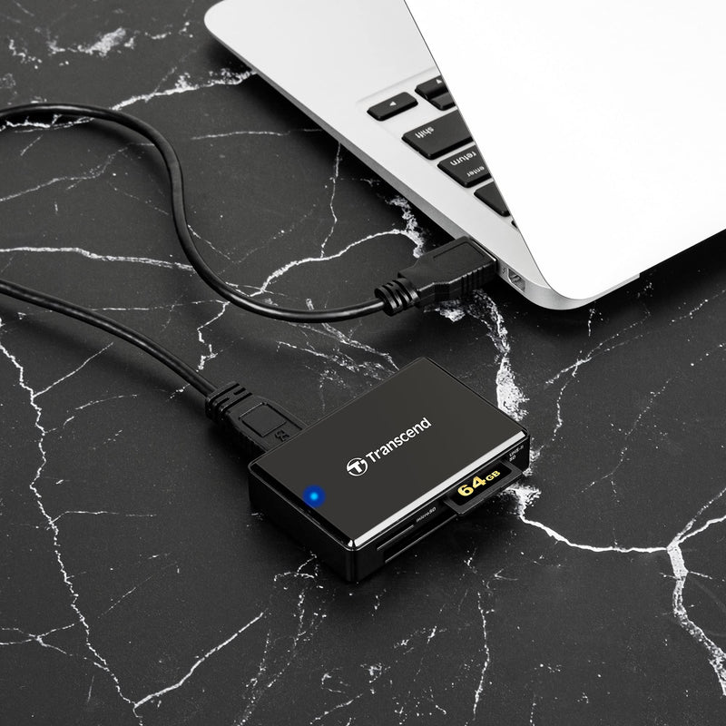 [Australia - AusPower] - Transcend RDF9 Card Reader - CompactFlash, microSDHC, microSDXC, SDHC, SDXC, SD, microSD, CompactFlash (UDMA7) - USB 3.1 Type AExternal 