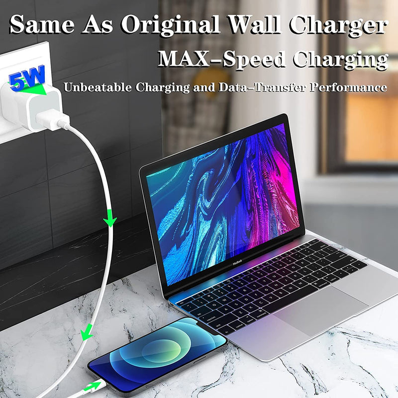 [Australia - AusPower] - (Apple MFi Certified) iPhone Charger, tiavalmax Lightning Cable 2Pack 3.3FT Fast Charging Data Sync Cords with 2Pack USB Wall Charger Travel Plug Adapter for iPhone 13 12 11 XS XR XS X 8 7 6 SE 5 iPad 