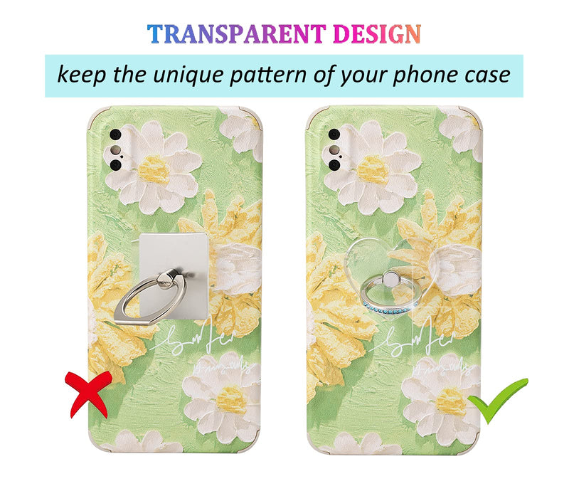 [Australia - AusPower] - lenoup Transparent Heart Rhinestone Cell Phone Ring Holder Kickstand,Bling Bling Sparkle Pink Diamond Blue Diamond Clear Heart Cell Phone Finger Ring Grip Stand(Silver/Rose Gold) Silver Rose Gold Blue Pink 