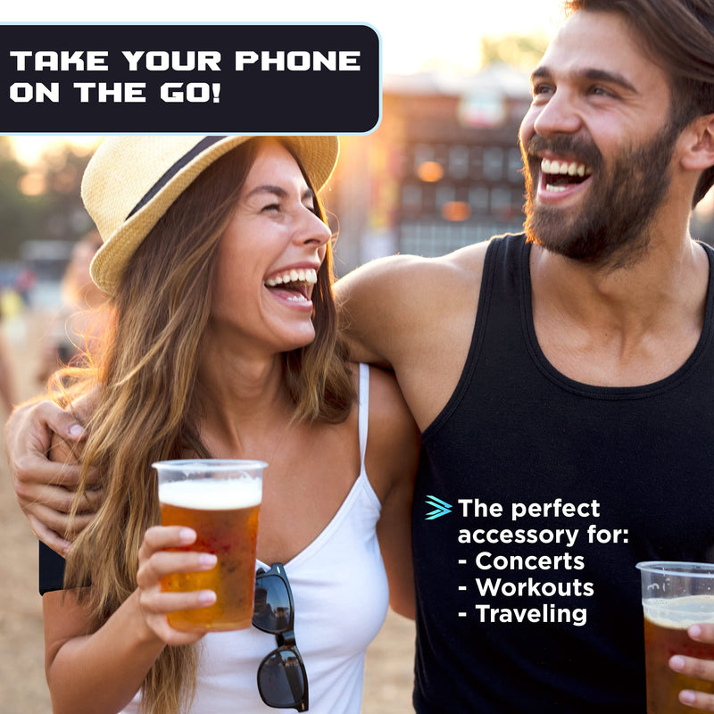 [Australia - AusPower] - E Tronic Edge Phone Holder for Running - Cell Phone Arm Bands with Reflective Logo - Phone Strap Armband Fits iPhone and Android - Use for Running, Walking, Hiking, and Biking - Black Small 