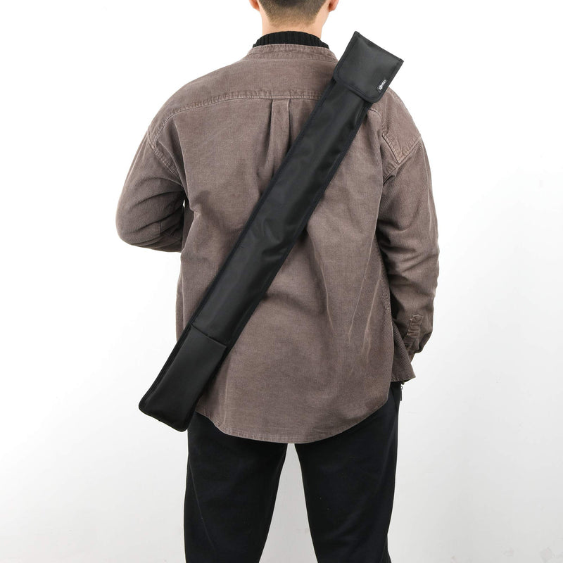 [Australia - AusPower] - Cosmos Billiard Pool Cue Stick Carrying Case Bag Snooker Cue Stick Storage Pouch Holder for 1/2 Billiard Cue Stick (Holds 1 Butt / 1 Shaft) Black Color 
