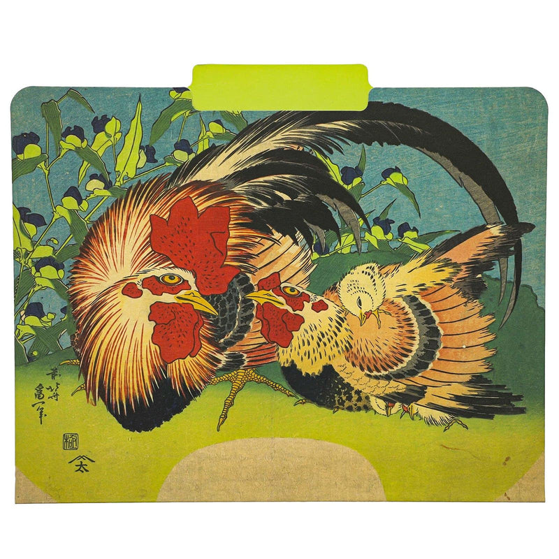 [Australia - AusPower] - Decorative File Folders 1/3 Cut Tab, Japanese Inspired Hokusai Designs (12 Pack) 