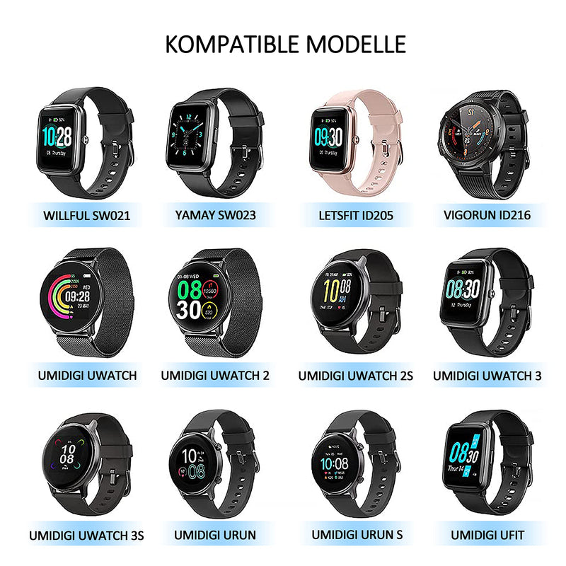 [Australia - AusPower] - Bicmice Usb Charger Cable Compatible with Yamay Sw021 Willful Sw023 Sw025 Letsfit Id205l Letscom Id205g Id205s Id206 Id205u Id216 Smartwatch Umidigi Uwatch 3s 3 2 2s Urun Magnetic Charging Power Cable 