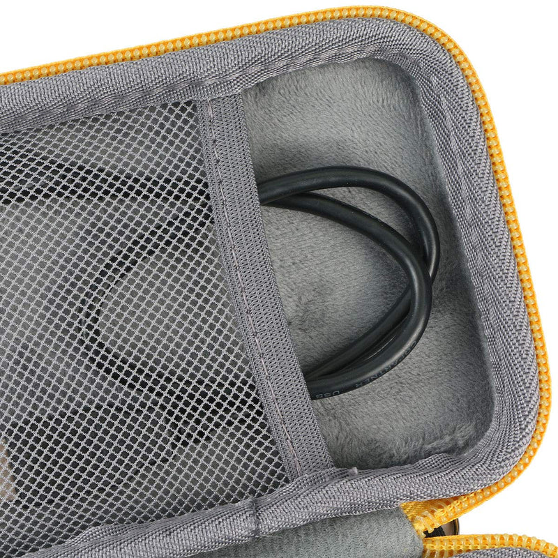 [Australia - AusPower] - co2crea Hard Travel Case Replacement for WD My Passport Go Cobalt SSD 500G / 1TB Portable External Storage (Black Case + Amber Zipper) Black Case + Amber Zipper 