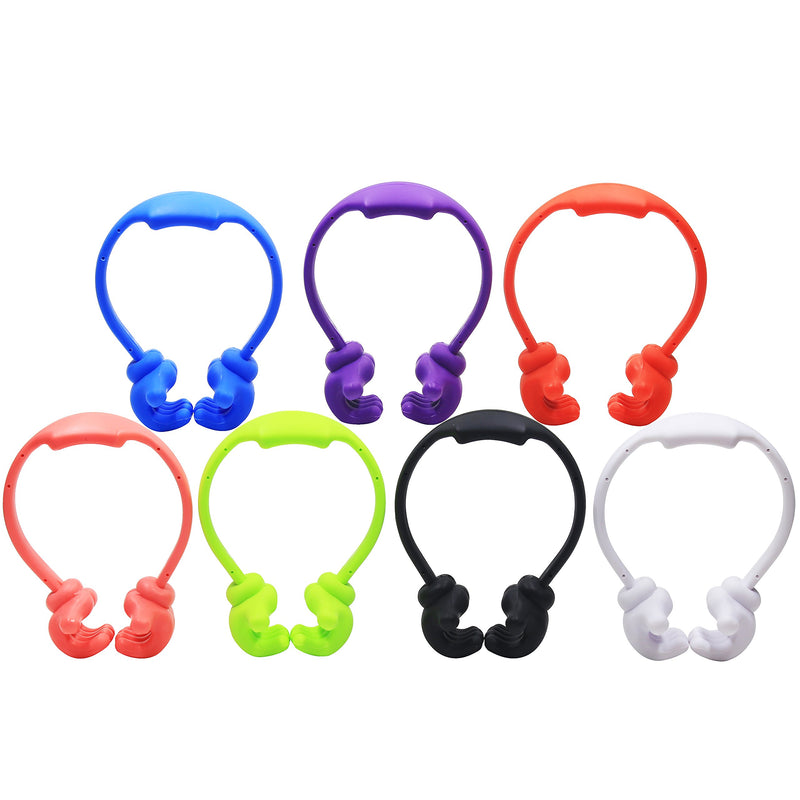 [Australia - AusPower] - Thumbs-up Cell Phone Stand, Pack of 7, Honsky Universal Flexible Multi-Angle Cute Desk Desktop Phone Holder, Compatible with Android Switch Nintendo Tablet, Assorted Colors, Bundle Black,blue,purple,green,red,white,pink 