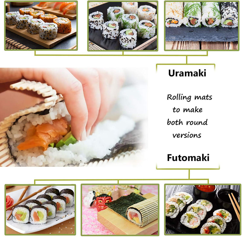 [Australia - AusPower] - Wtpncil Bamboo Sushi Rolling Mat, Natural Bamboo Sushi making kit, 2 PCS Sushi Rolling Mats 8.26 
