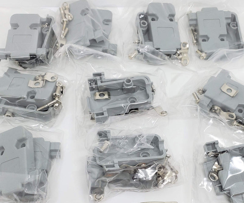 [Australia - AusPower] - Pc Accessories - Connectors Pro 10-Pack DB9 Gray Plastic Hood DB-9/HD15 Connectors Short Screws, 10 Packs 