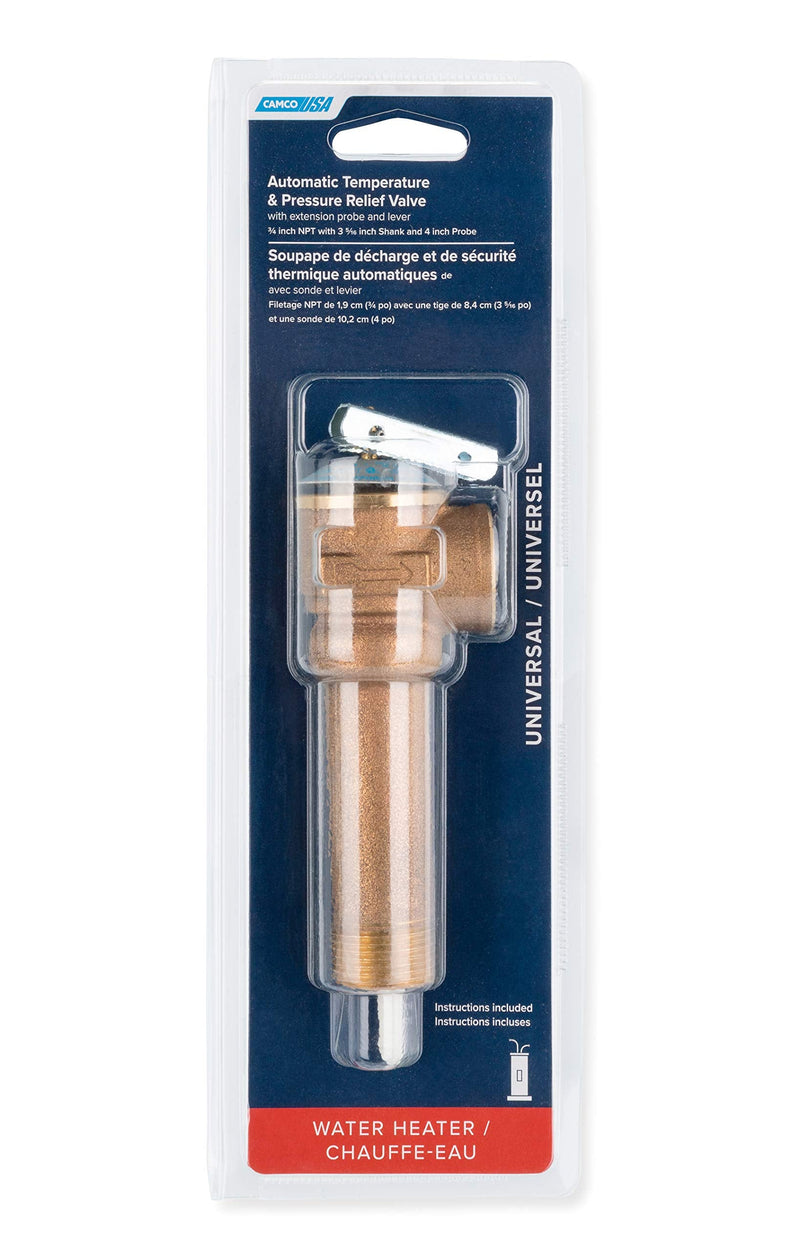 [Australia - AusPower] - Camco 10427 3/4" Temperature and Pressure Relief Valve with 3-5/16" Long Shank 