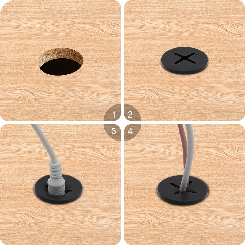 [Australia - AusPower] - Desk Grommet, 3/4 Inch Flexible Rubber Grommets, Silicone Cable Cord Grommet Wire Hole Cover for Desk, Table and Other Furnitures(12 Pack) 