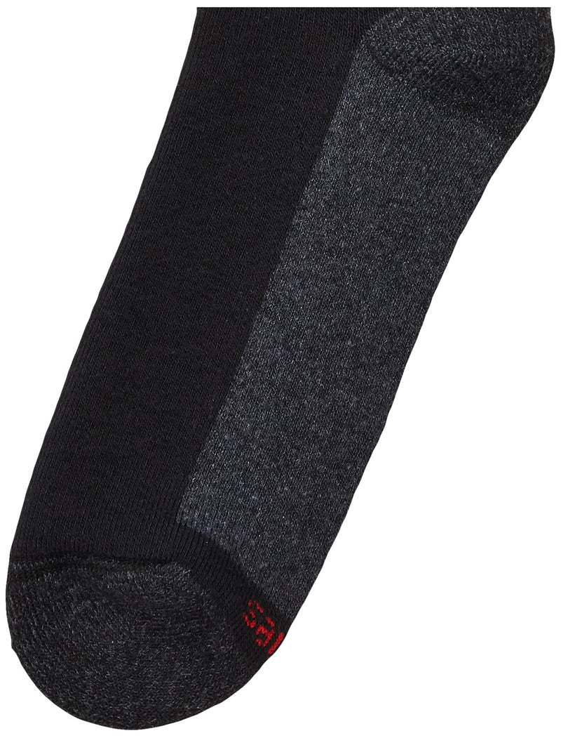 [Australia - AusPower] - Hanes Men's Max Cushion Crew Socks, 6-Pair Pack 6-12 Black 