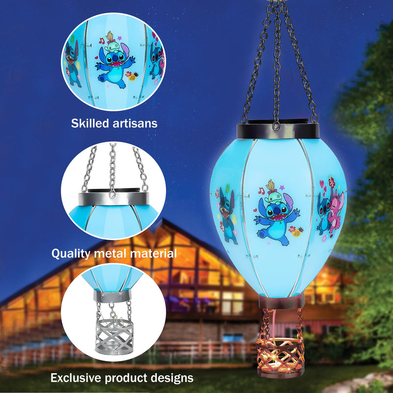 [Australia - AusPower] - Hot Air Balloon Solar Lantern - Flickering Flame Hanging Solar LED Candle Lights - Solar Lights Outdoor - Waterproof Lanterns Decorative Garden Lawn Porch Tree Yard Decorations 