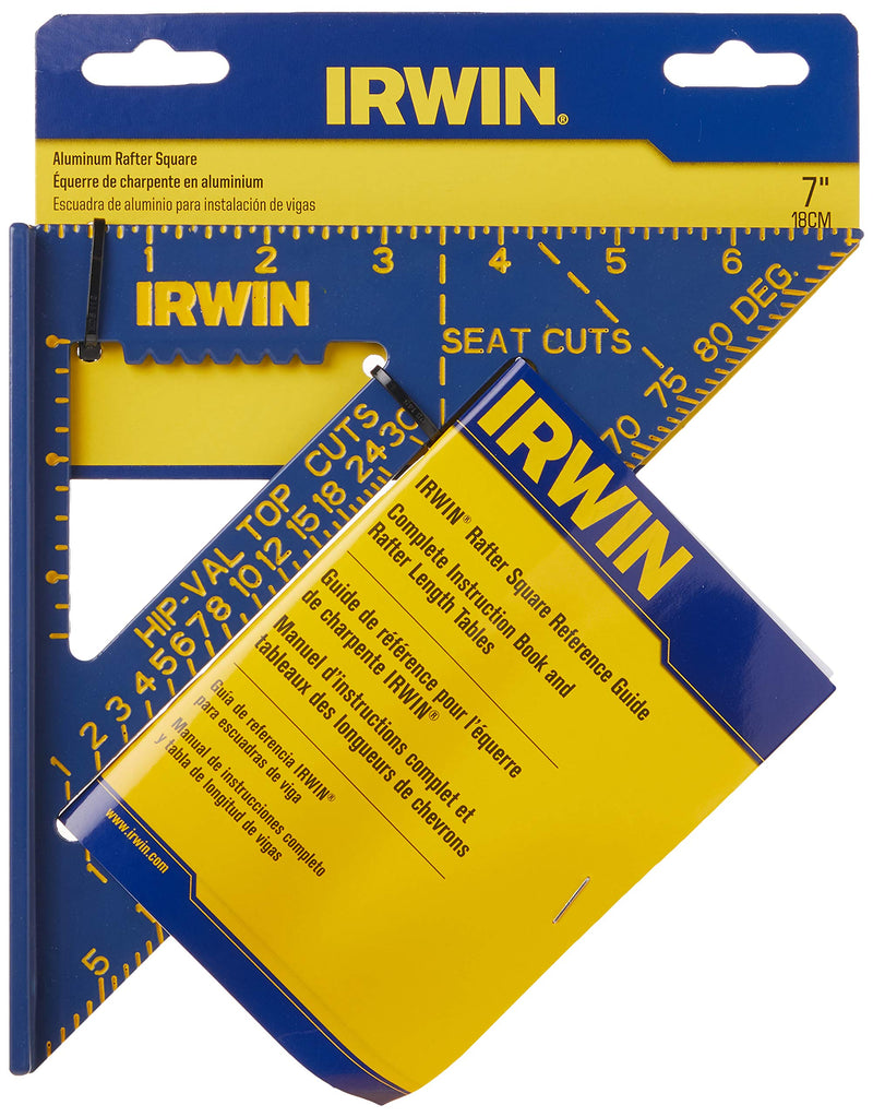 [Australia - AusPower] - IRWIN Tools Rafter Square, Hi-Contrast Aluminum, Blue , 7-Inch (1794463) 