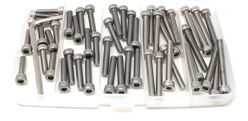 [Australia - AusPower] - iexcell 50 Pcs M5 x 20/25/30/35/40 Stainless Steel 304 Hex Socket Head Cap Screws Bolts Assortment Kit 
