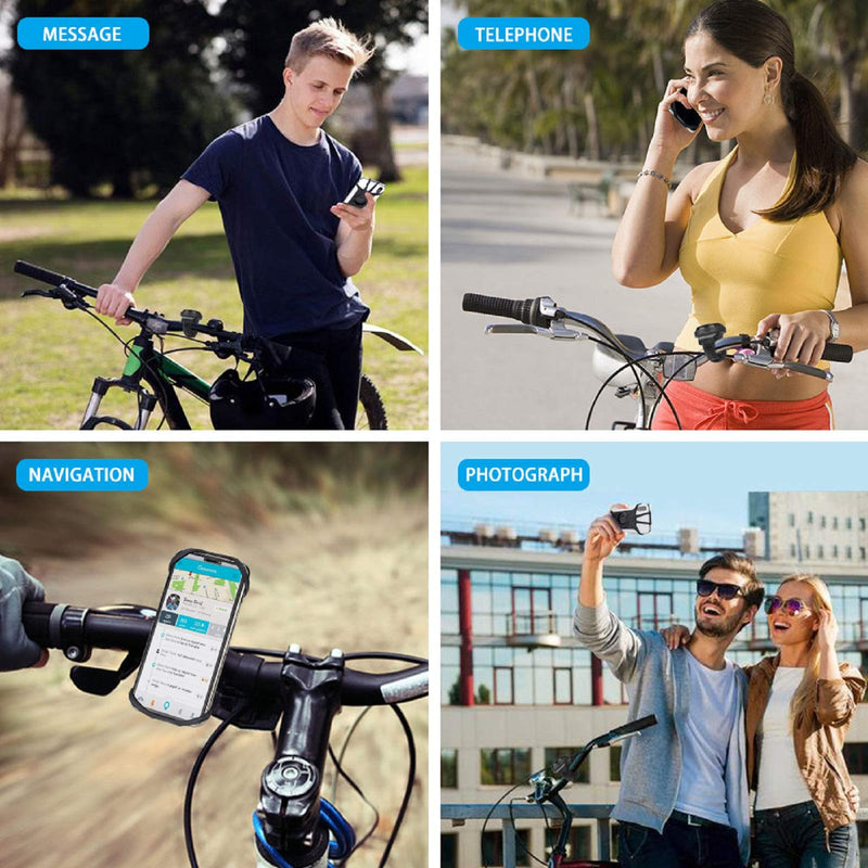 [Australia - AusPower] - AONKEY Detachable Bike Phone Mount, 360° Rotatable Bicycle & Motorcycle Handlebar Phone Holder Universal for iPhone 11 Pro XS Max XR X 7 8 Plus, Galaxy S9 S10 Note 9 10, Other 4-6.5" Phones Cycling 