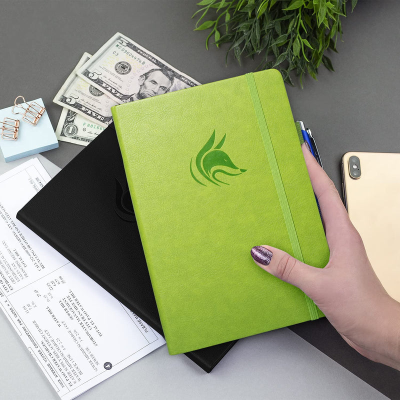 [Australia - AusPower] - Clever Fox Check Register – Deluxe Checkbook Log with Check & Transaction Registers, Bank Account Register Booklets for Personal and Work Use, A5 Hardcover - Green A5 (5.8'' x 8.3'') 