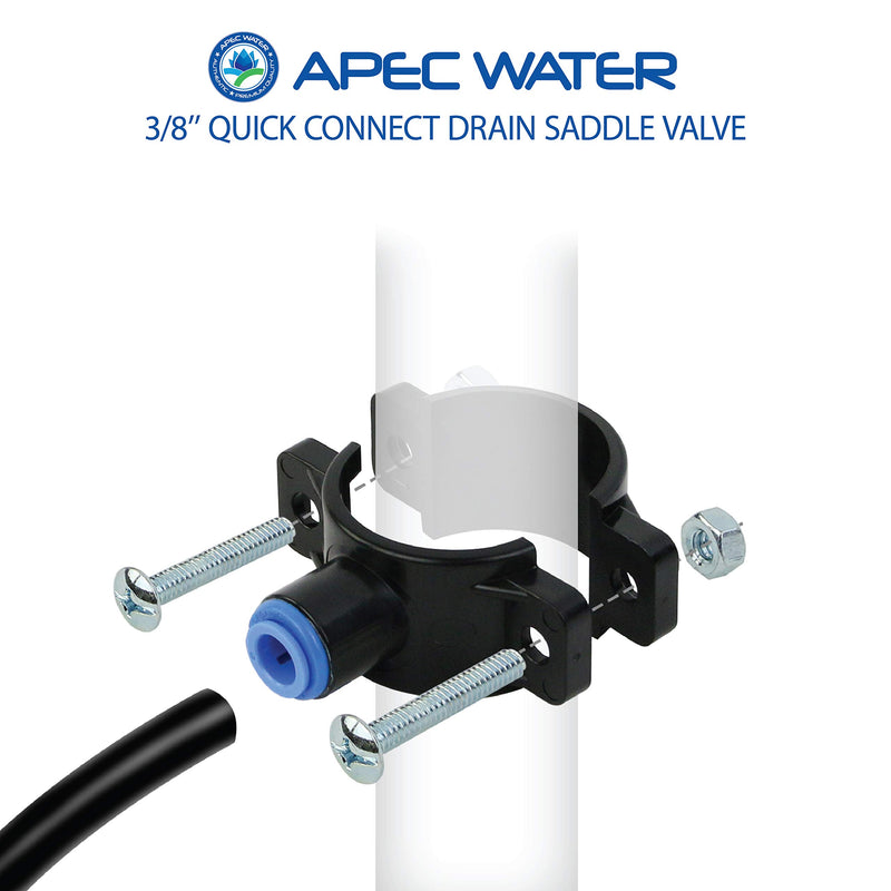 [Australia - AusPower] - APEC Water SADDLE-DRAIN-3-8 Drain Saddle Valve 3/8" for Under-sink Reverse Osmosis System 